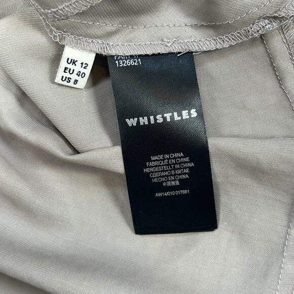 Whistles Metallic Camisole Silver Liquid Tank Top Y2K Partycore Festival - Picture 3 of 9